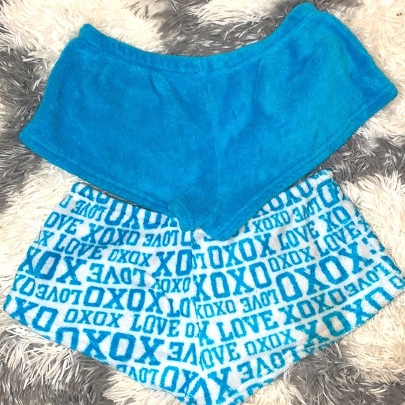 XOXO Fuzzy pj booty shorts( set of two) size medium - Picture 3 of 7